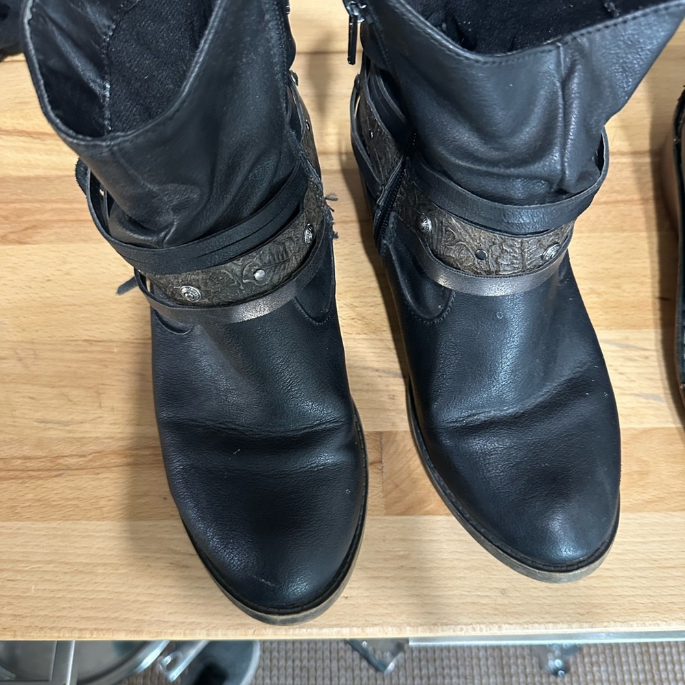 J.O.A. Black Leather Boots